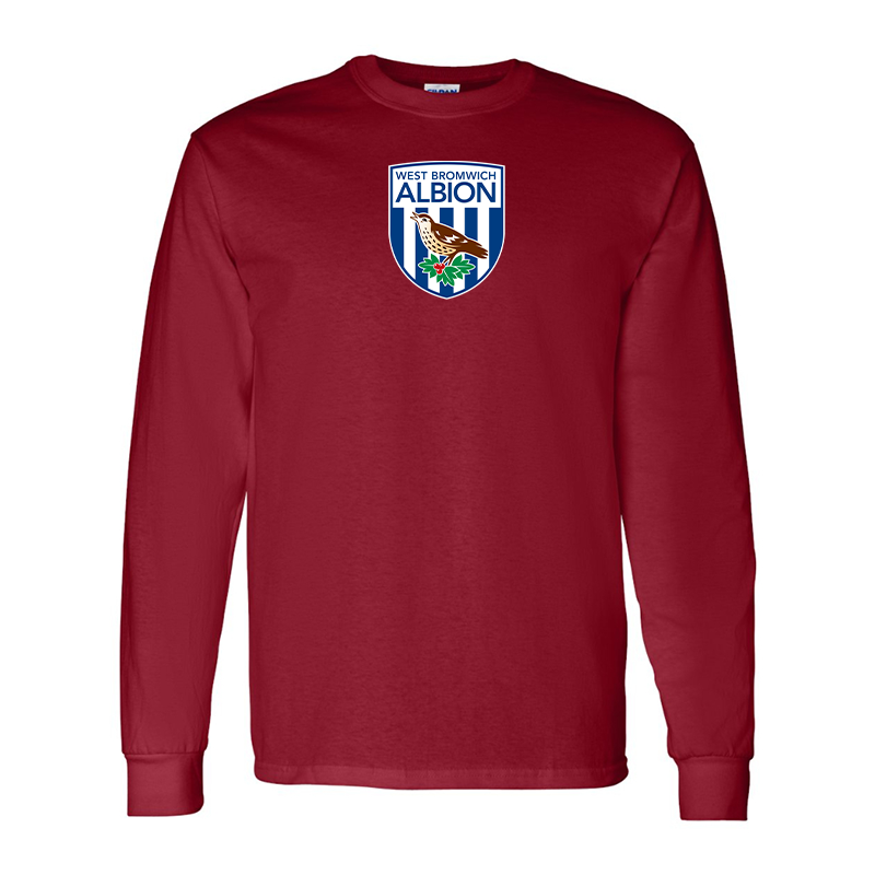 Men's West Bromwich Albion Soccer Gildan Heavy Cotton Long Sleeve T-Shirt
